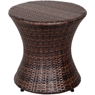 Aghilas Round Wicker/Rattan Outdoor Side Table