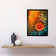 Aakif Abstract Liquid Paint Dried Orange Fruit Slice - Single Picture Frame Print