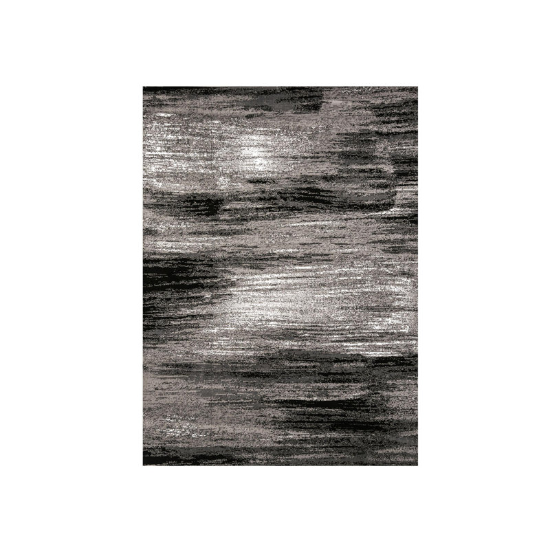 Tapis gris / noir Lazar, Rectangle de 5 pi x 8 pi