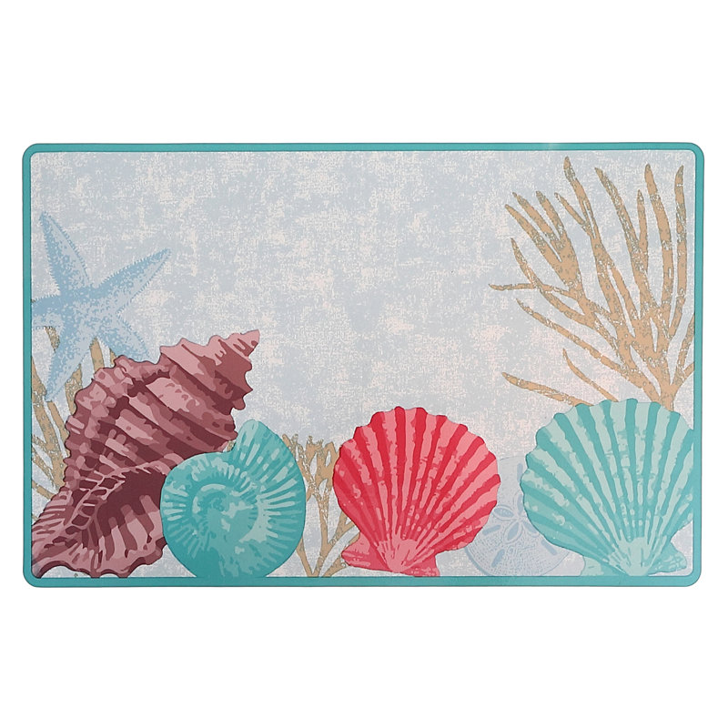 Ensemble de 12 boîtes décoratives en plastique «IH Casa Decor Seashells By The Seashore»