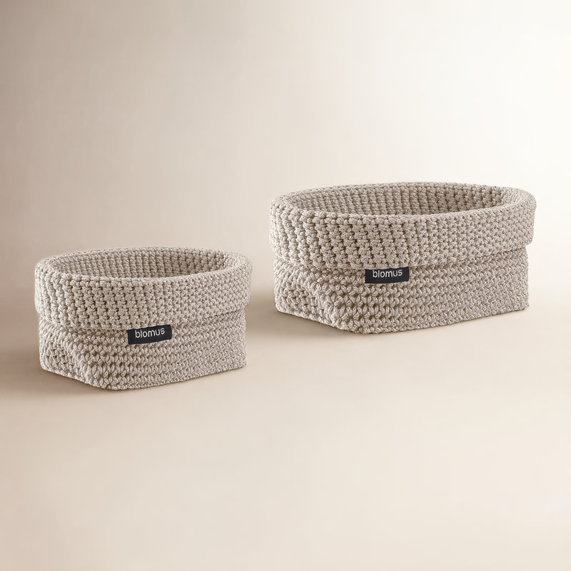 Ensemble de 2 paniers en tissu TELA, Clair de lune