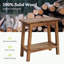 Table de bout en bois massif avec rangement (ensemble de 2)-1887045830