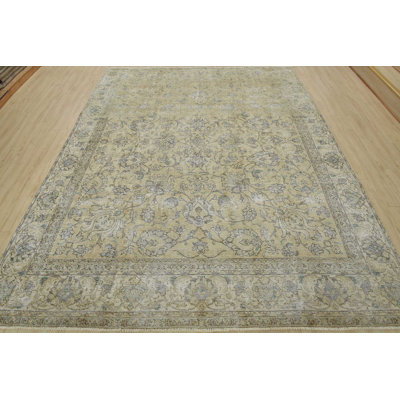 Mylander One-of-a-Kind 9'2'' X 10'8'' 1970s Wool Area Rug Beige
