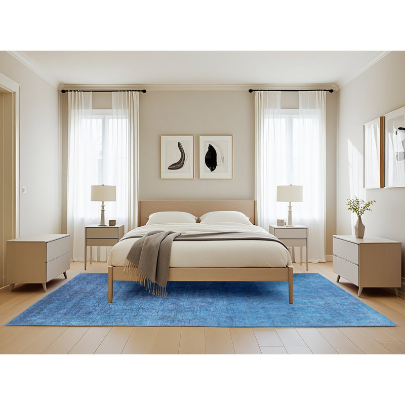Tapis oriental bleu, Rectangle 5 pi x 8 pi