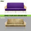 Housse pour canapé-lit réversible en tissu de polyester réversible avec fermeture à glissière 3 côtés-96484508-87758523