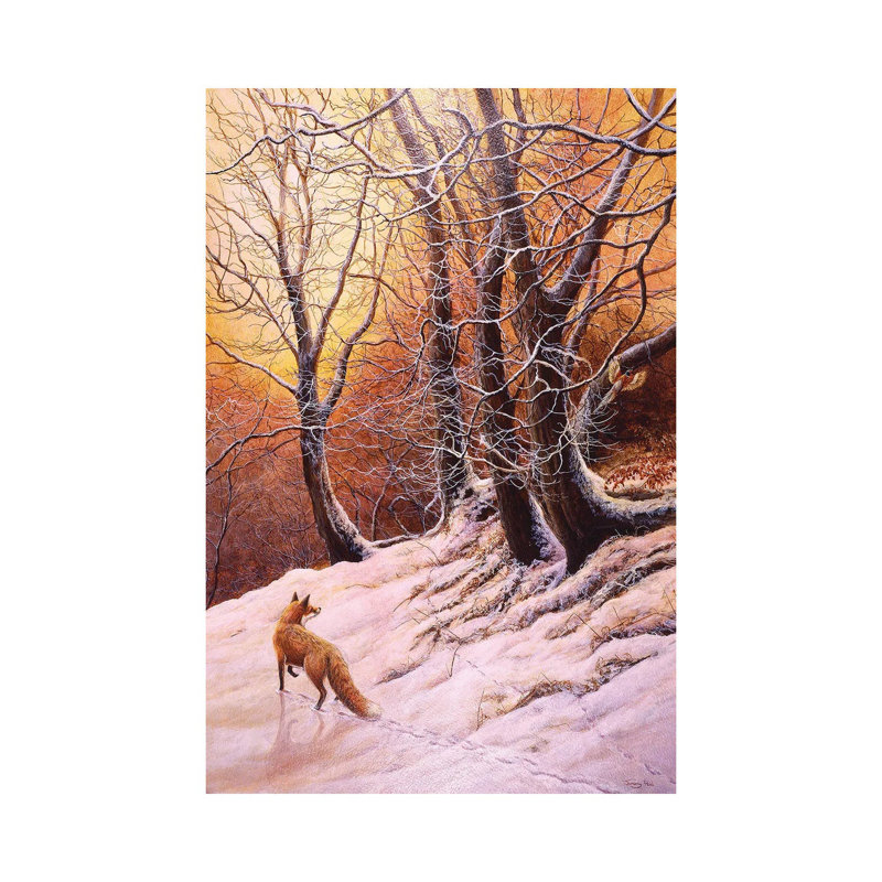 Winter Glow - Fox And Pheasant by Jeremy Paul - Wrapped Canvas Painting, 66.04 cm H x 45.72 cm W