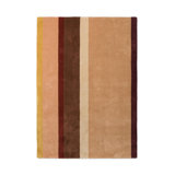 Hand Tufted Wool Striped Area Rug in Ruby