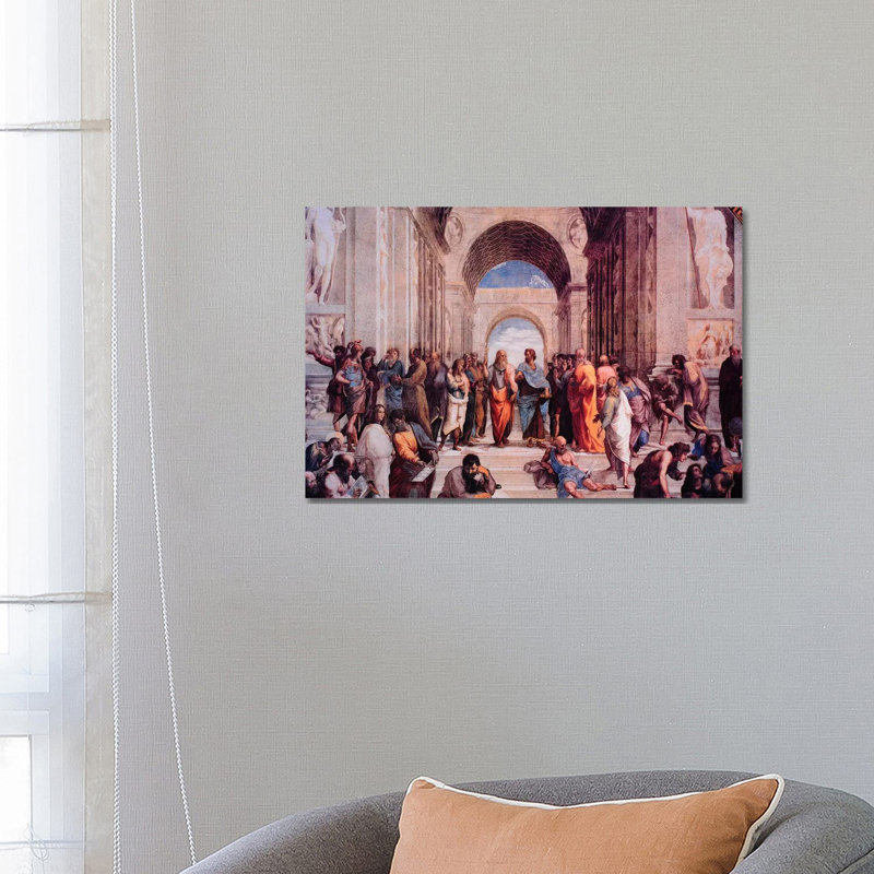 School Of Athens by Raphael - Wrapped Canvas Painting, 66.04 cm H x 45.72 cm W x 3.175 cm D