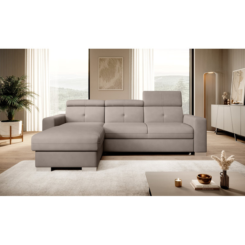 Koreon 3 Seater Sofa Bed, Left Hand Facing, Beige