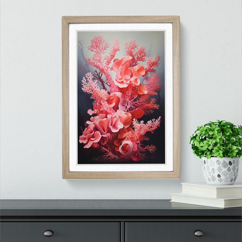 Single Picture Frame Print on Wood, 64cm H x 46cm W, Oak Framed
