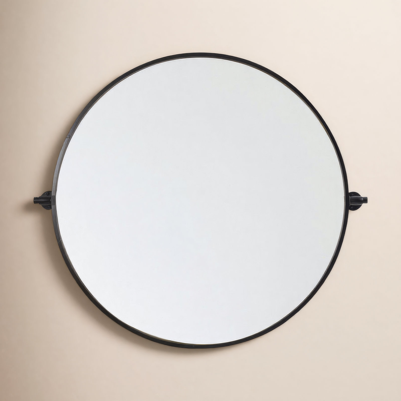 Belfield Metal Wall Mirror, Black, 30" x 30"