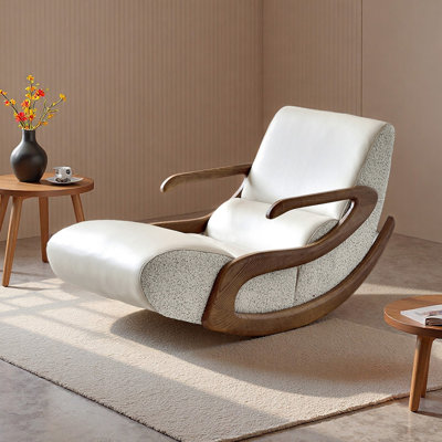 Chaise berçante ergonomique simple en similicuir
