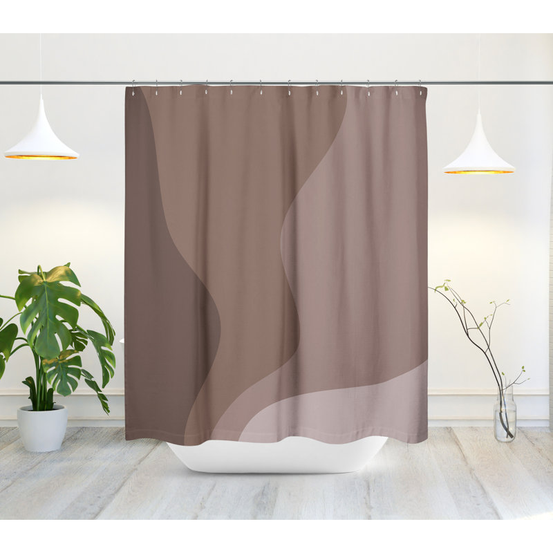 Rideau de douche Edo Waves, Brun