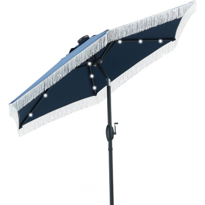 7.5FT Tassel Umbrella（Navy Blue）