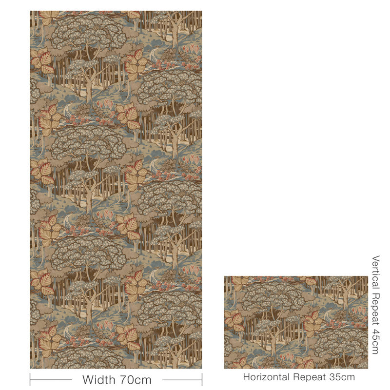 32.82' L x 27.58" W Wallpaper Roll, Teal
