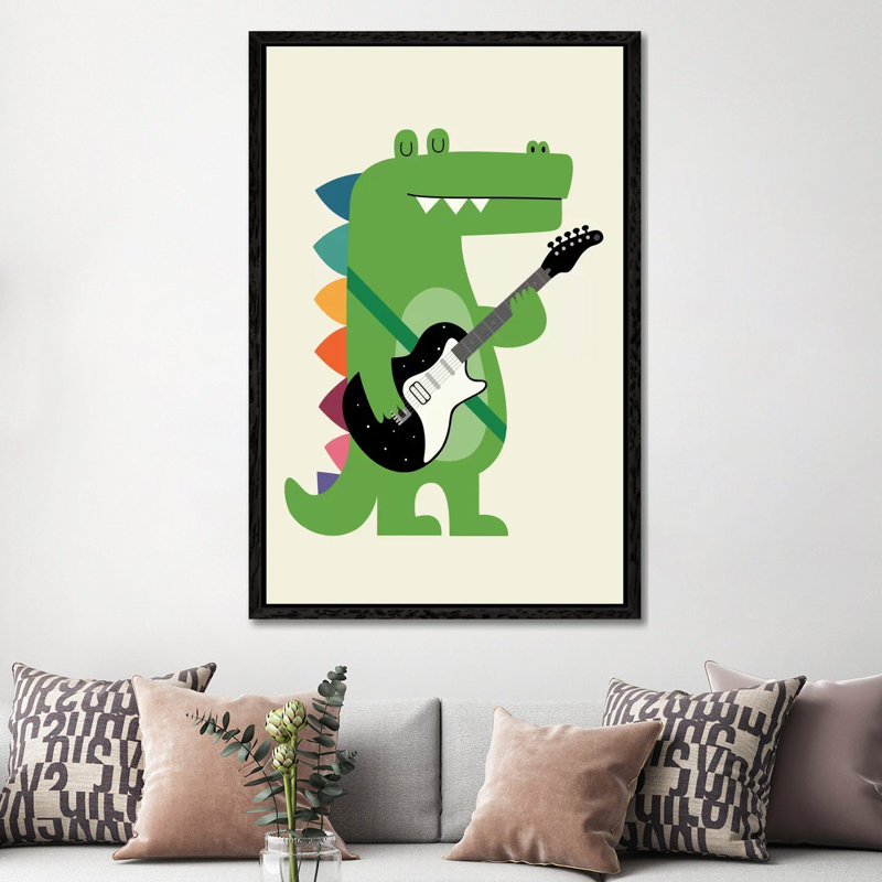 Croco Rock by Andy Westface - Print on Canvas, Black Framed Canvas, 152.5 cm H x 101.5 cm W