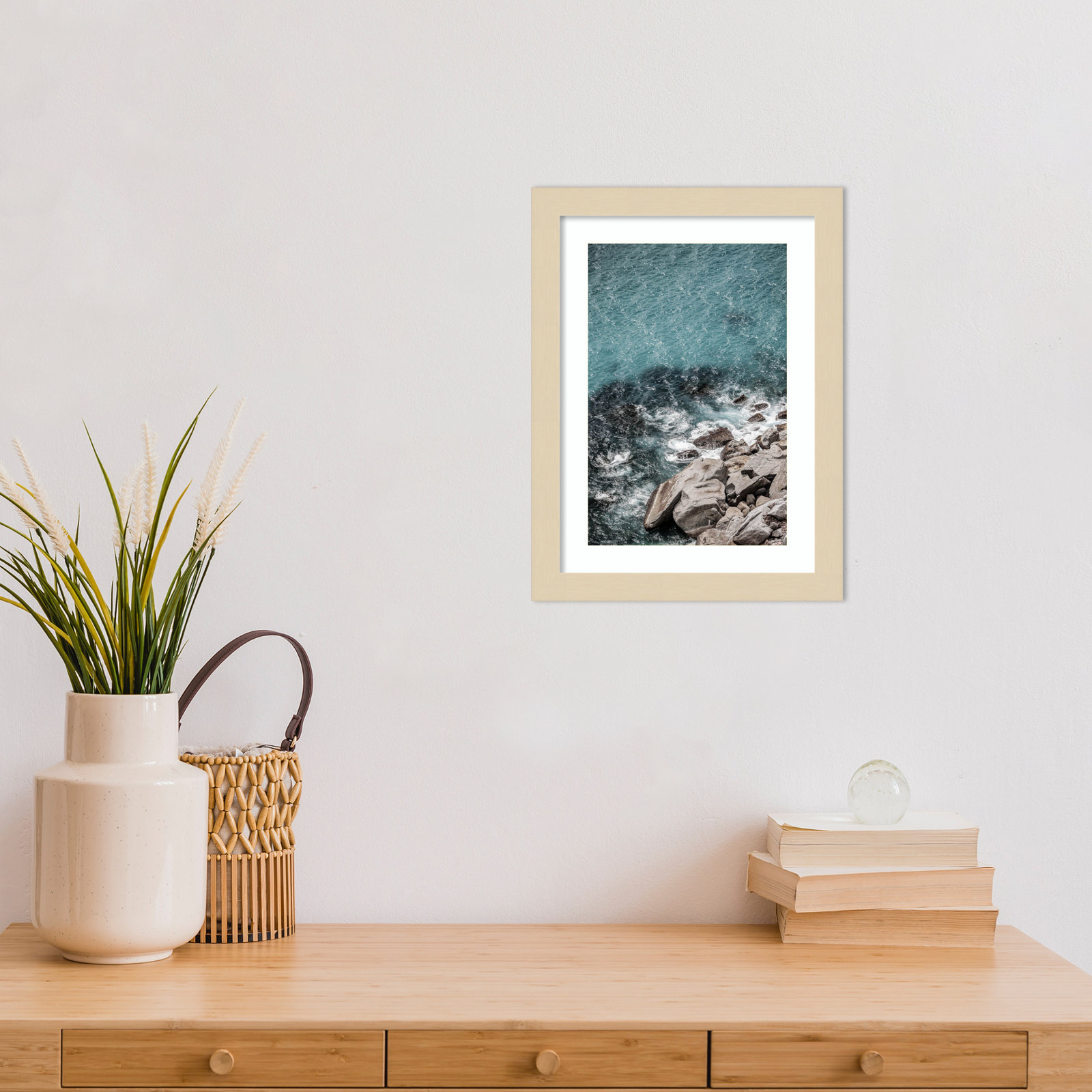 Pacetti "Aqua Sea Shores" Print, Brown, 13" H x 10" W