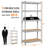Tevis 60" H x 27.5" W x 12" D 5 Tiers Boltless Adjustable Storage Shelf Goods Rack-1090805072