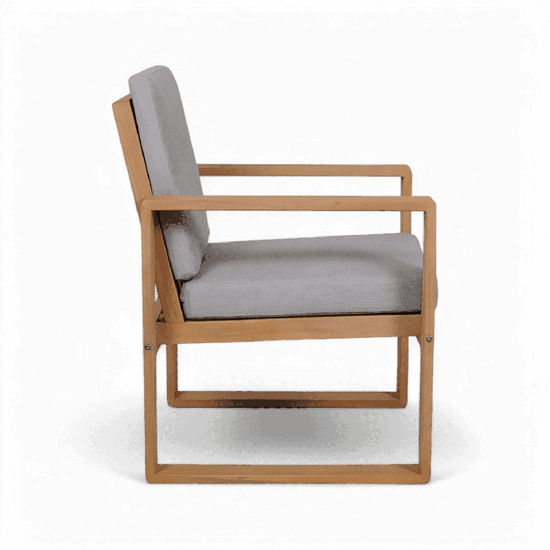 Fauteuil d'extérieur gris clair Bocay