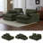 Oversized upholstered cloud bed with plush sofa deep seating-118377117