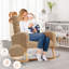 Chaise berçante Wasilewski de 28 po de largeur pour chambre de bébé avec pieds en bois massif-107384311