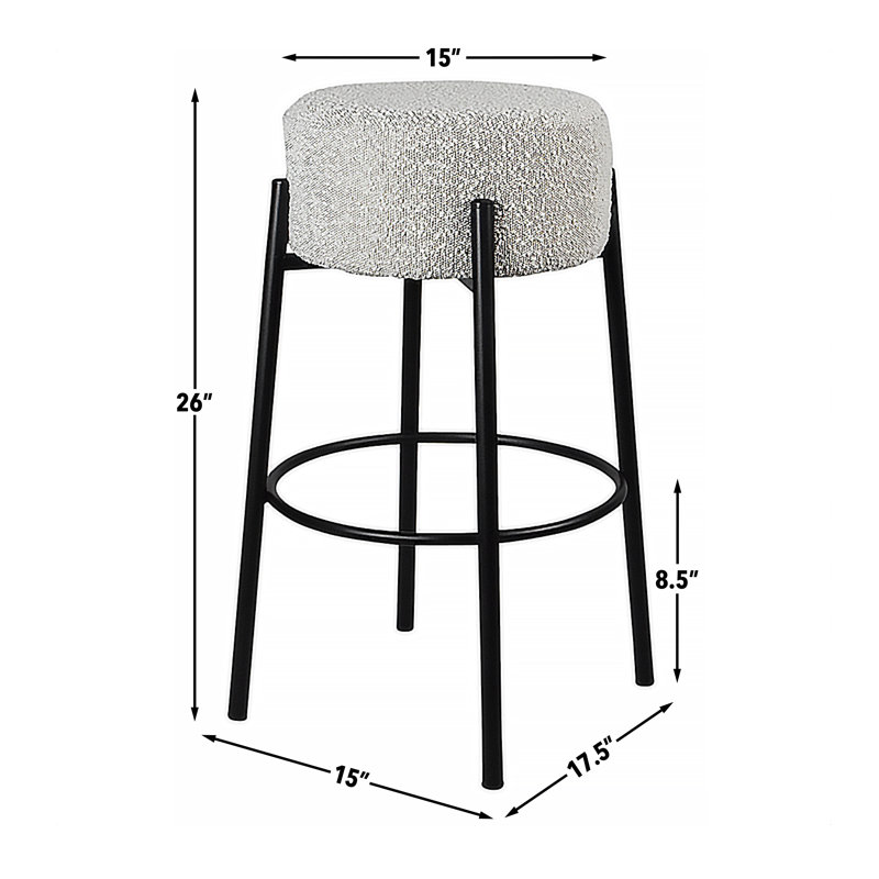 Tabouret de comptoir rembourré Degnan