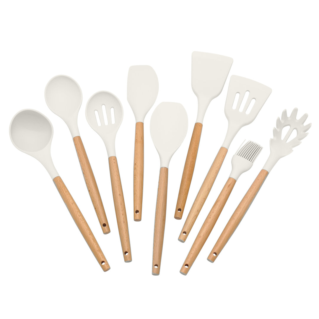 Elyon Tableware 9-Piece Colored Silicone Kitchen Utensil Set Elyon Tableware 