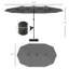 Parasol à double face, parasol de jardin extérieur, parasol de patio avec lumière solaire à DEL, base sable-55874017