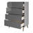4 DRAWERS CHEST IN GREY-380142365