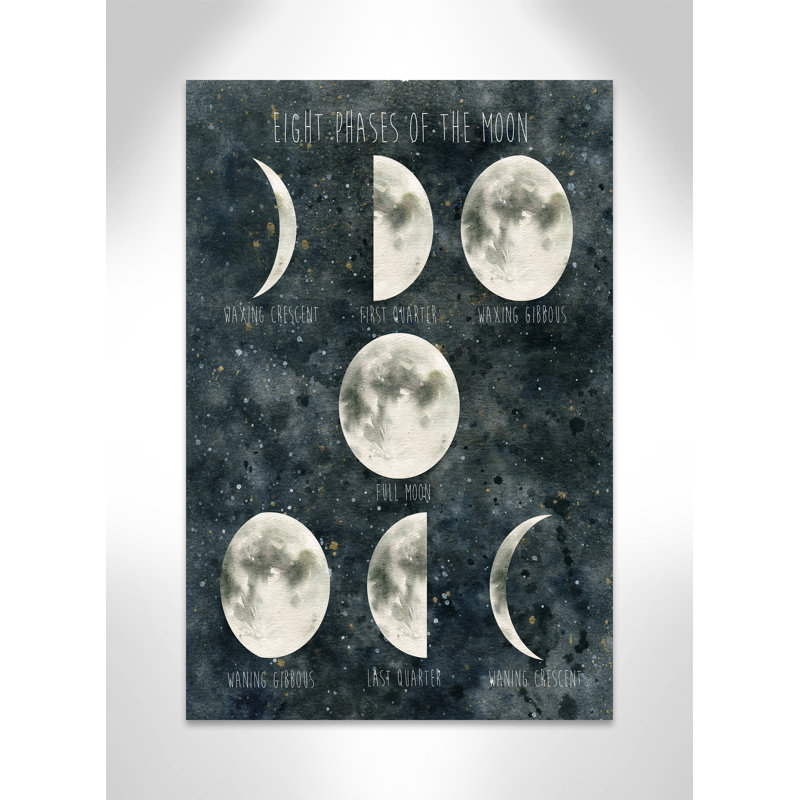Art lunaire sur lune lunaire, H 36 po x l 24 po x P 1,5 po