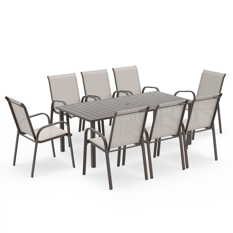 Ensemble repas 9 pièces Terratex, Gris, 8