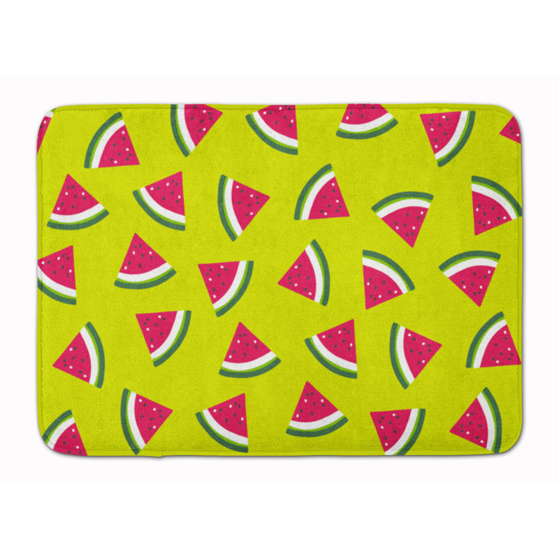 Tapis pour salle de bain Watermelon on Lime, Vert lime