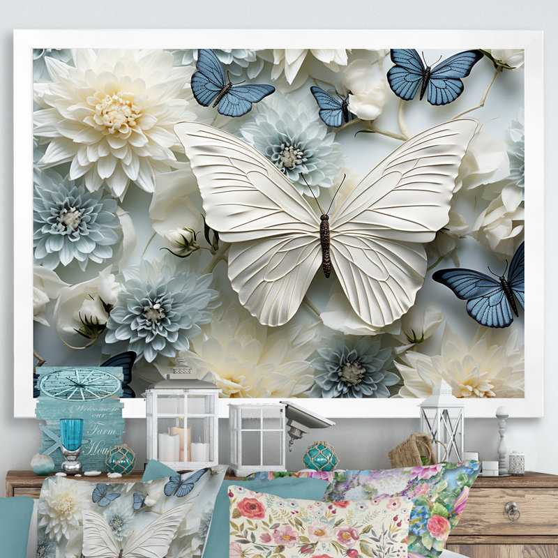«A Pastel Palette Creates A Whimsical Flight I», reproduction sur toile, H 24 po x l 32 po x P 1 po, Cadre simple blanc