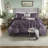 Elegant 7 Piece Bedding Sets, Polyester Comfort, Plum Style For Home