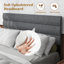 Structure de lit plateforme tapissier - avec tête de lit, aucun sommier nécessaire, rangement sous le lit 14 po-171014695-171014700
