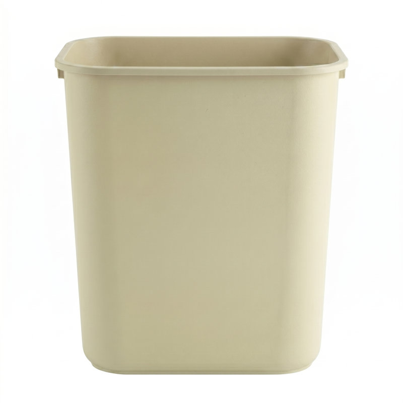 Poubelle rectangulaire en plastique 7 gallons | Ensemble de 10, Beige