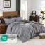 Ensemble d'édredon surdimensionné gris anthracite MaiRêve
