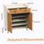 Armoire à chaussures en bois, range-chaussures à 4 niveaux avec 2 tiroirs, armoire à chaussures autoportante avec tablettes réglables pour le vestibule