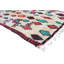 Tapis unique bleu, rouge, beige et orange des années 1980 de 4 pi 8 po x 8 pi 2 po