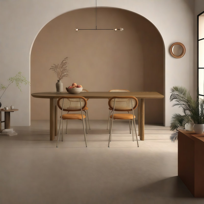 Table de salle à manger Brown, H 29,50 po x L 86,60 po x l 35,40 po