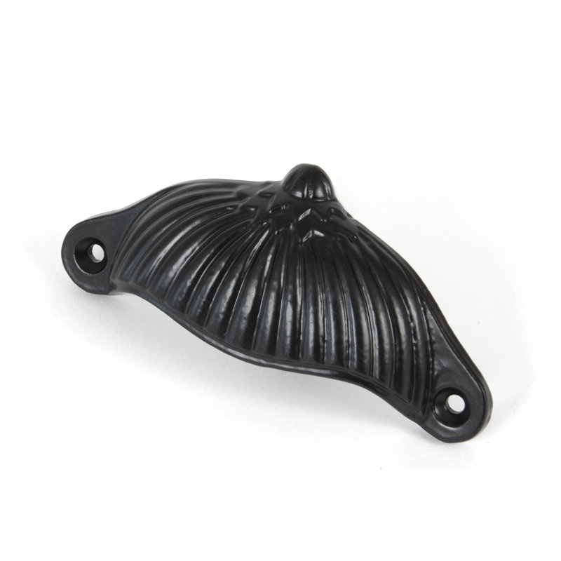 Flower 8.8 cm centre Bin Handle, Black
