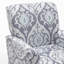 Chaise avec accoudoirs en mélange de polyester à motifs, structure en bois de bouleau massif avec pieds fuselés bruns, chaise d'appoint rembourrée de mousse avec garniture pour le bureau du salon