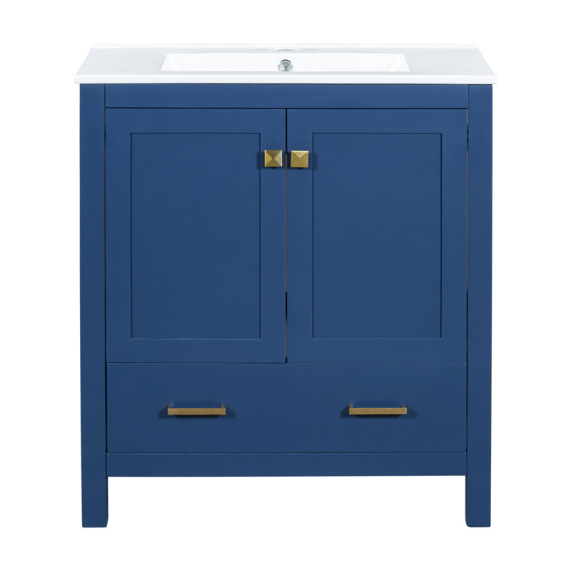 Base de meuble-lavabo simple 67,1 18,3 po seulement, Bleu