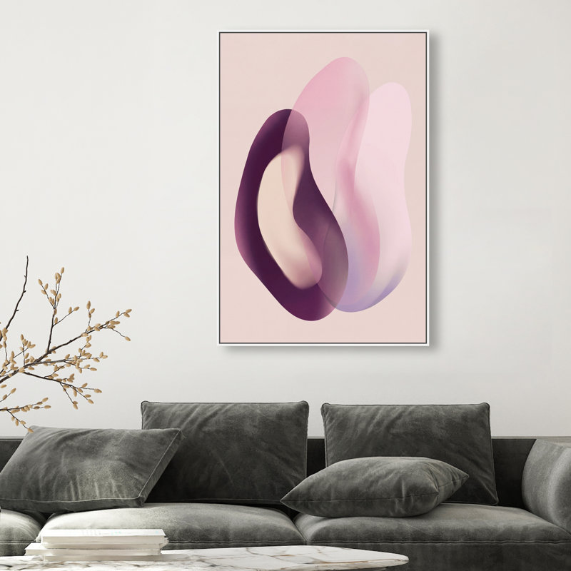Soft Love Print by Oliver Gal, 25"H x 17"W, White Floater Frame