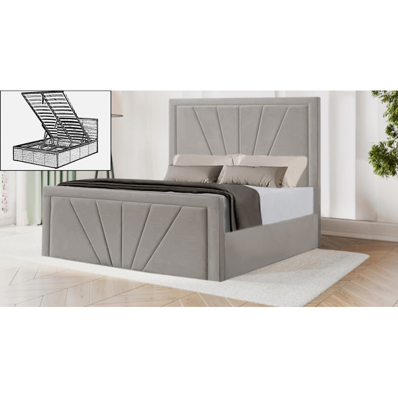 Atreau Storage Bed, Silver, Single (3')