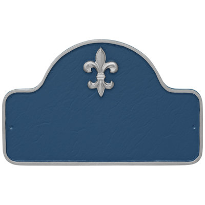 Fleur de Lis 1-Line Wall Address Plaque
