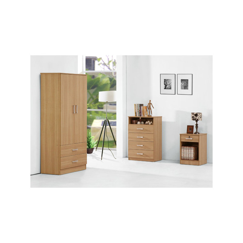 Abernethy 40cm W Manufactured Wood Bedside Table