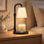 Lampe chauffe-bougie avec minuterie et gradateur, fondant à cire chauffante pour bocaux à bougie parfumée, cadeau de réchaud pour femme, hauteur réglable, chambres à coucher, cuisine, bureau, esthétique, décoration de chambre