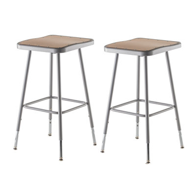 Adjustable Height Ergonomic Lab Stool with Footrest