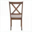 Ensemble de 2 chaises d'appoint rembourrées, tissu brun noyer, structure en bois de noyer, chaises transitionnelles pour adultes pour la salle à manger de cuisine